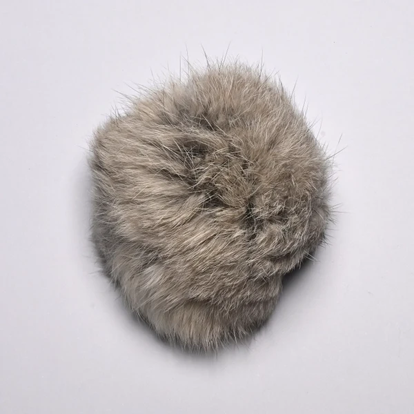 Pompom Rabbit Fur 10 cm 06 Gray