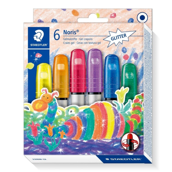 STAEDTLER Noris Club Gel Crayons Glitter, 6 pcs
