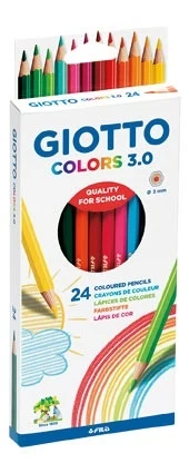Giotto be-bè Large Wax Crayons, 10 Assorted Colours, Super-Washable, Ideal  for Children and Schools
