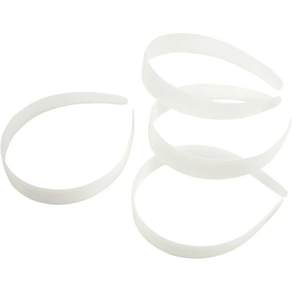 Hårbøjle Plast Hvid, 25 mm