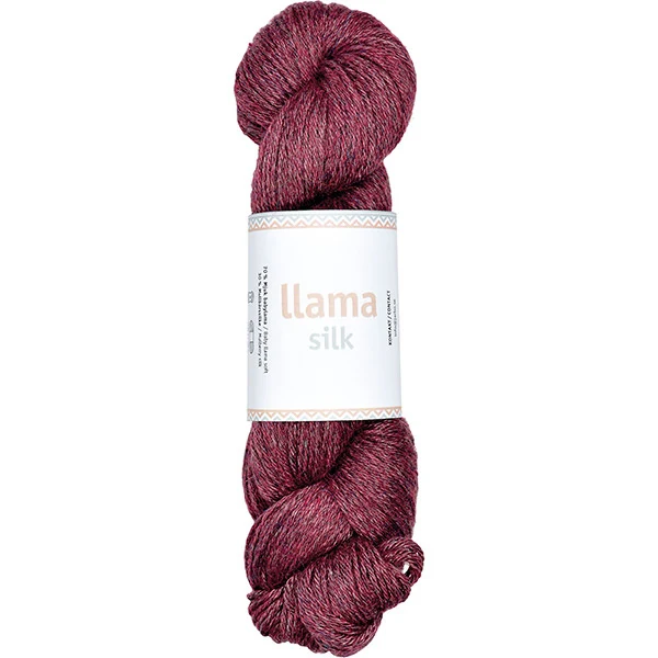 70% Llama 30 Silk - Sport Weight - Hank 100 Grams - Llama Wool - Silk Yarn  - Llama/Silk Yarn - Natural Fiber - Soft Wool - Color Red LS 6044