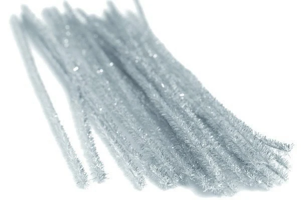 100 -Pack 12x 6mm (1/4) Pipe & Firearm Chenille Stem (Pipe) Cleaners,  White