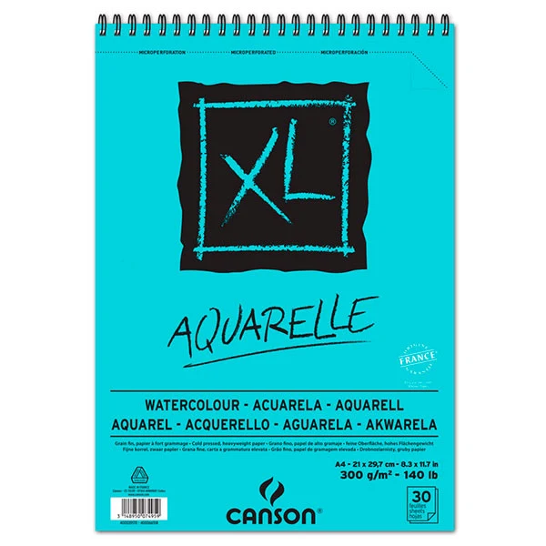 XL Aquarelle Skitsepapirsblok A4 - 30 ark