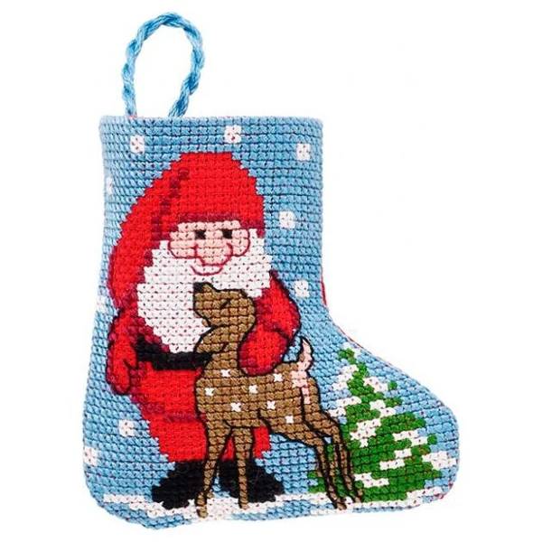 Embroidery kit Santa Claus Christmas sock