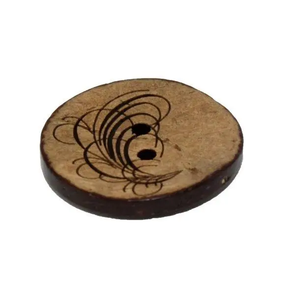 Du Store Alpakka Coconut Button, 30 mm