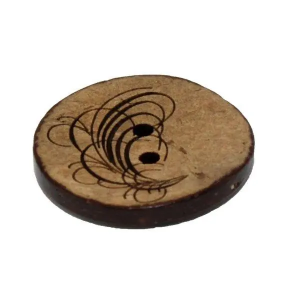 Du Store Alpakka Coconut Button, 21 mm