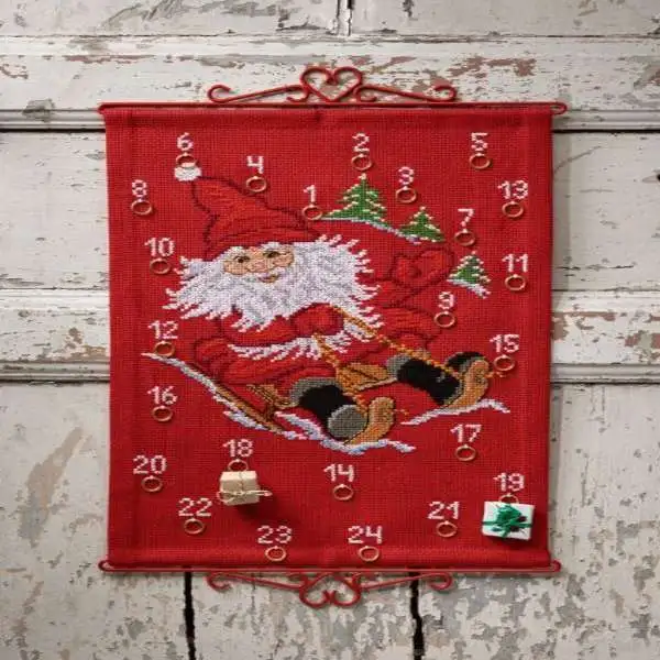 Embroidery kit Santa Claus with toboggan