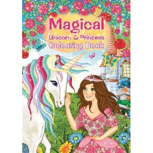 Colouring Book A4 Magical Unicorn and Princess, 16 pages