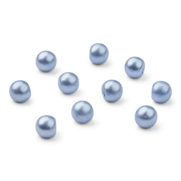 HobbyArts Pearl Buttons, Light Blue, 12 mm, 10 pcs