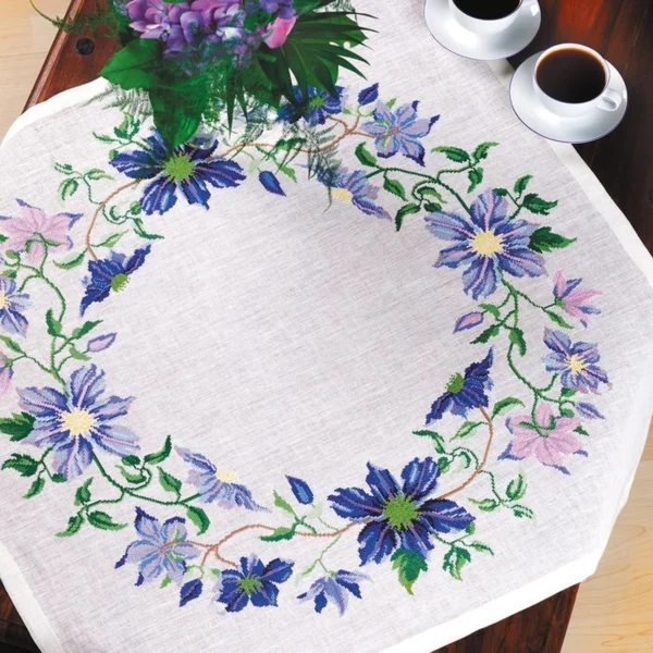 Permin Embroidery - Blue Clematis