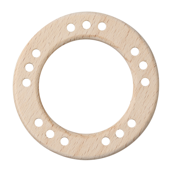 Go Handmade Wooden Rings with Holes Ø70 mm - 10 pcs