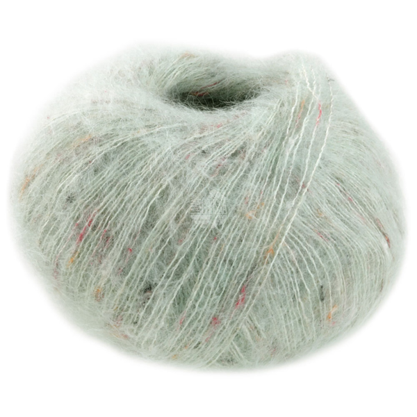 Lana Grossa Natural Superkid Tweed 617 Gray green