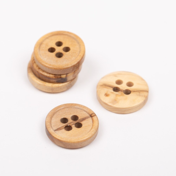 DROPS Olive Wood (Edge), Button, 15 mm (No. 807)