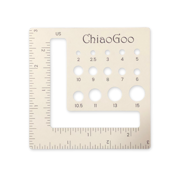 ChiaoGoo Needle and Stitch Gauge Ruler (7.5 cm)