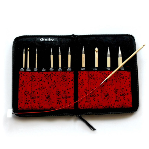 ChiaoGoo Interchangeable Tunisian Crochet Hook Set T-Spin Bamboo