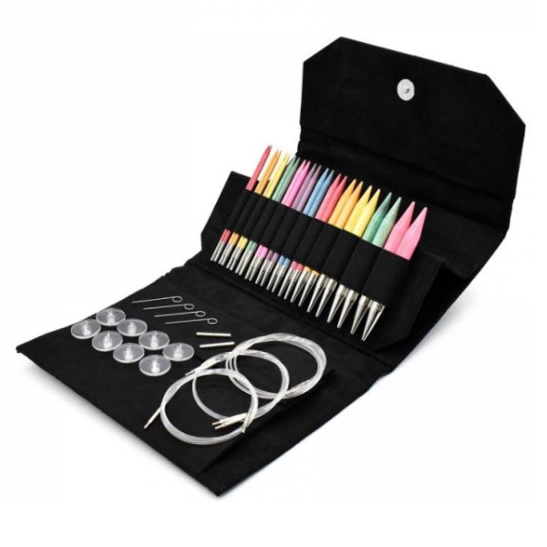 LYKKE Interchangeable Circular Needle Set Colour, Black, 13 cm