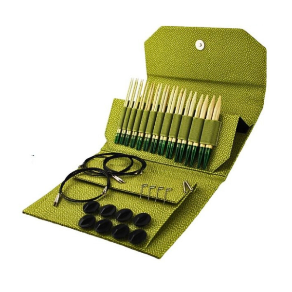 LYKKE Interchangeable Circular Needle Set Grove, Green, 9 cm