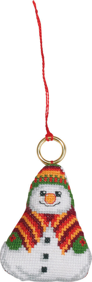 Embroidery Kit Snowman 6 x 7 cm / 2.36 x 2.76 in