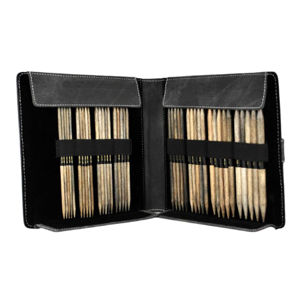 LYKKE Double-Pointed Needle Set Driftwood, Grey, 15 cm (4.00-9.00 mm)