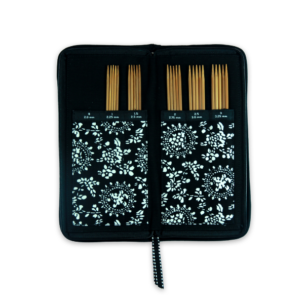 ChiaoGoo Double-pointed Needle Set Bamboo Patina, 15 cm