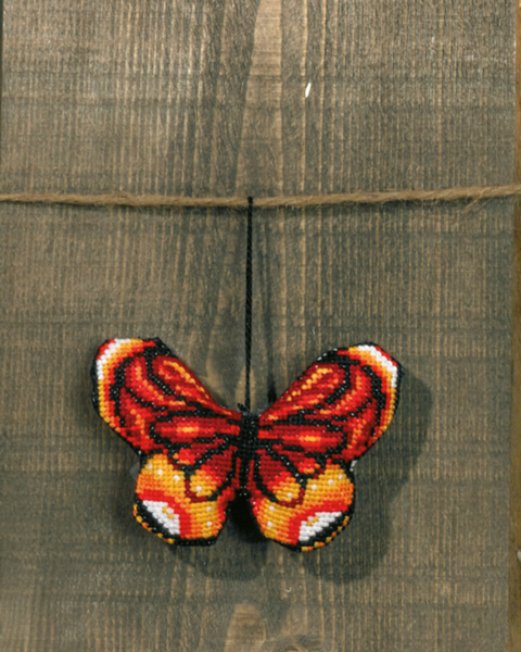Embroidery Kit Red butterfly m053/99 9 x 6 cm / 3.54 x 2.36 in
