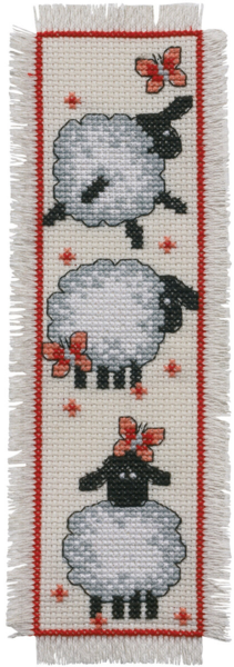 Embroidery Kit Bookmark Sheep 7 x 22 cm / 2.76 x 8.66 in
