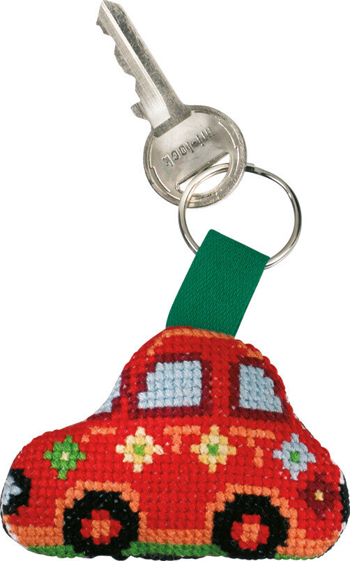 Embroidery Kit Red Fiat 7 x 5 cm / 2.76 x 1.97 in