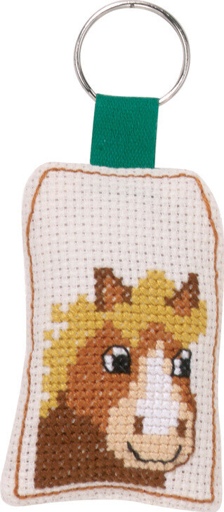 Embroidery Kit Keychain Horse 5 x 7 cm / 1.97 x 2.76 in