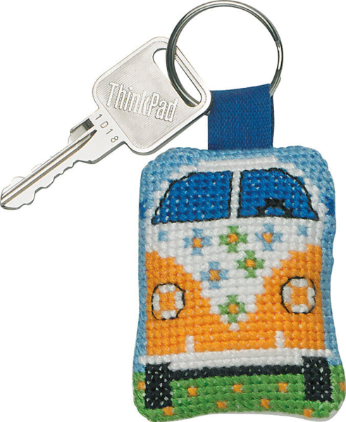 Embroidery Kit Yellow car 5 x 6 cm / 2 x 2 in