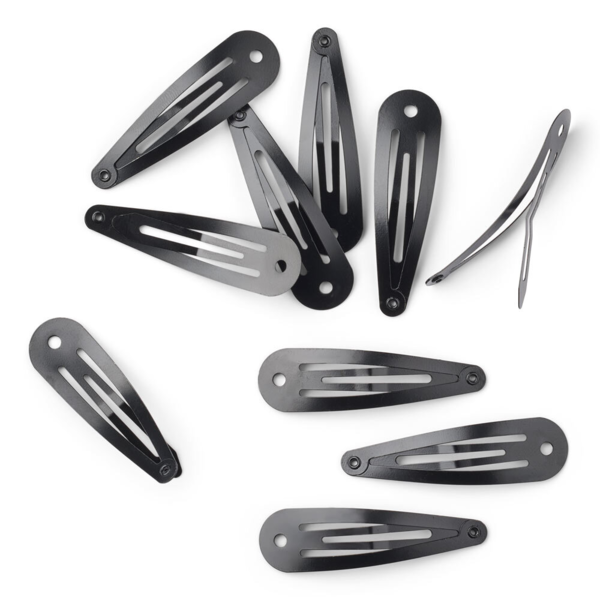 LindeHobby Hair Clips, Black, 45x14 mm, 10 pcs