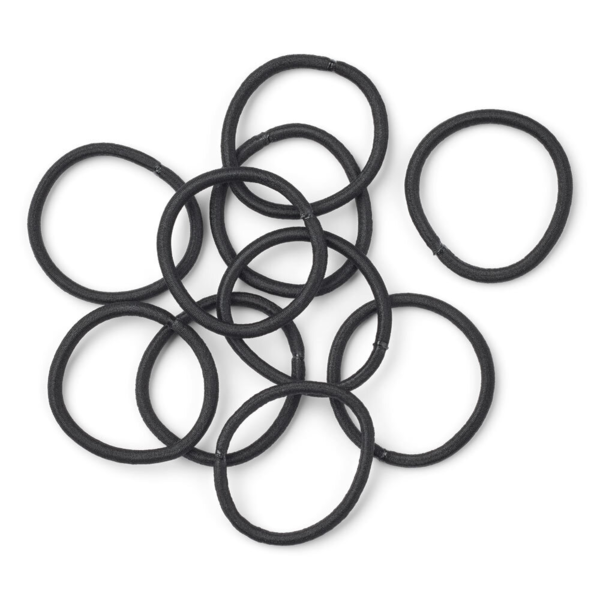 LindeHobby Hair Elastics, Black, 45 mm, 10 pcs