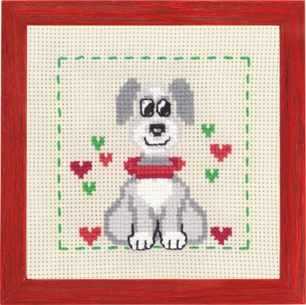 Embroidery Kit MFK Dog R/5387 19 x 19 cm / 7.48 x 7.48 in