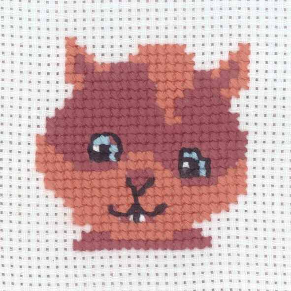 Embroidery Kit Squirrel 8 x 8 cm / 3.15 x 3.15 in