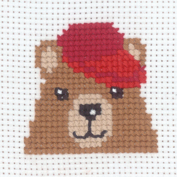 Embroidery Kit Bear 8 x 8 cm / 3.15 x 3.15 in