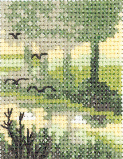 Embroidery Kit Birds 5 x 6.5 cm / 1.97 x 2.56 in