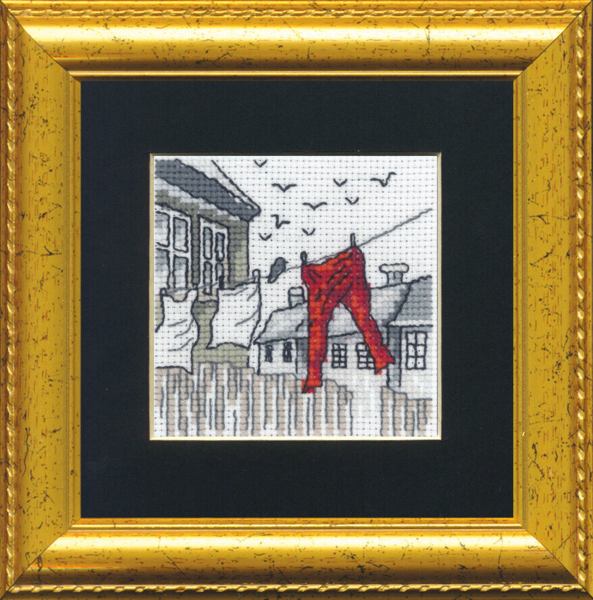 Embroidery Kit Laundry R5412/82PP 11 x 11 cm / 4.33 x 4.33 in