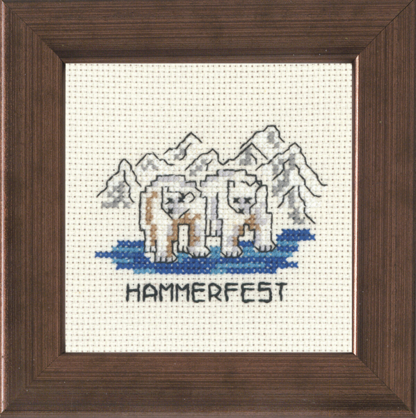 Embroidery Kit Hammerfest 10 x 10 cm / 3.94 x 3.94 in R5370