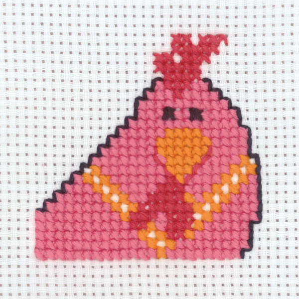 Embroidery Kit Chicken 8 x 8 cm / 3.15 x 3.15 in
