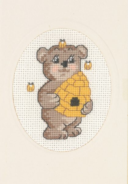 Embroidery Kit Bee Bear 9cm / 3.54in x 13cm / 5.12in