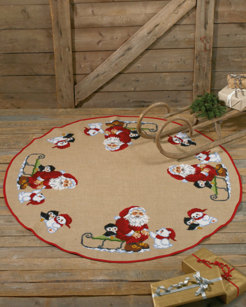 Embroidery Kit Santa Claus Up North 170 Ø cm / 67 dia. in