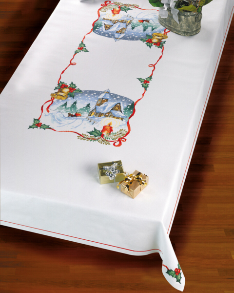 Embroidery Kit Church & Bells 140 x 230 cm / 55.12 x 90.55 in