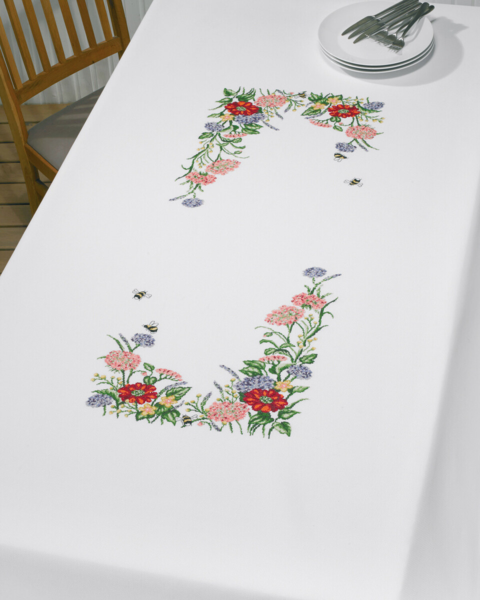 Embroidery Kit Wildflowers 140 x 230 cm / 55.12 x 90.55 in