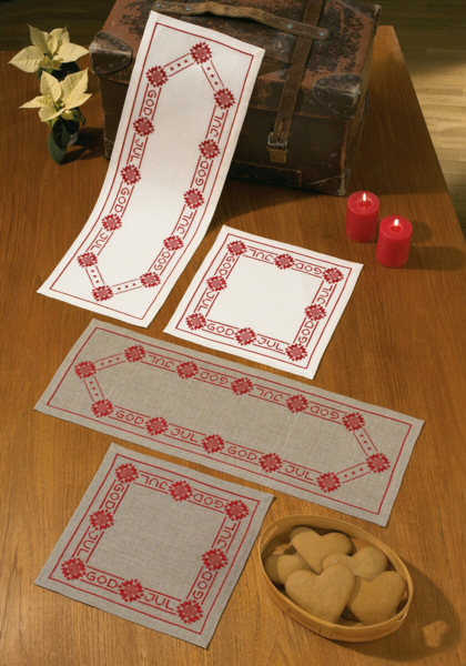 Embroidery Kit Merry Christmas 21 x 60 cm / 8.27 x 23.62 in