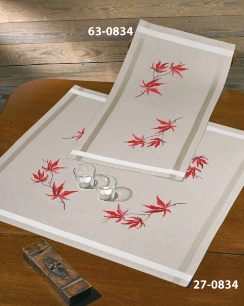 Embroidery Kit Japanese Maple 40 x 80 cm / 15.75 x 31.50 in