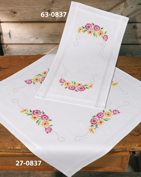 Embroidery Kit African Marguerite 40 x 80cm / 15.75 x 31.50in