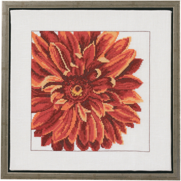 Embroidery Kit Dahlia 30 x 30 cm / 11.81 x 11.81 in
