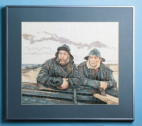 Embroidery Kit Fishermen 47 x 41 cm / 18.5 x 16.14 in