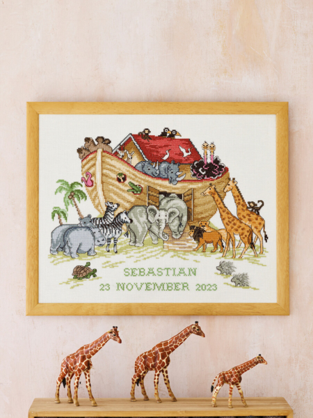 Embroidery Kit Noah's Ark R5677 43 x 34 cm / 16.93 x 13.39 in