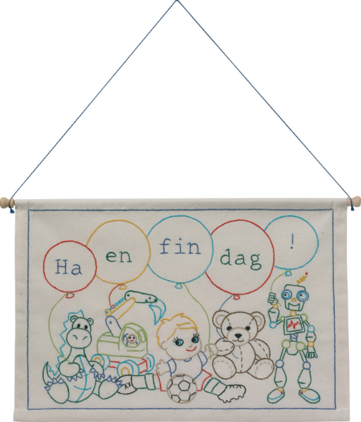 Embroidery Kit Have a Nice Day Boy 27 x 40 cm / 11 x 16 in