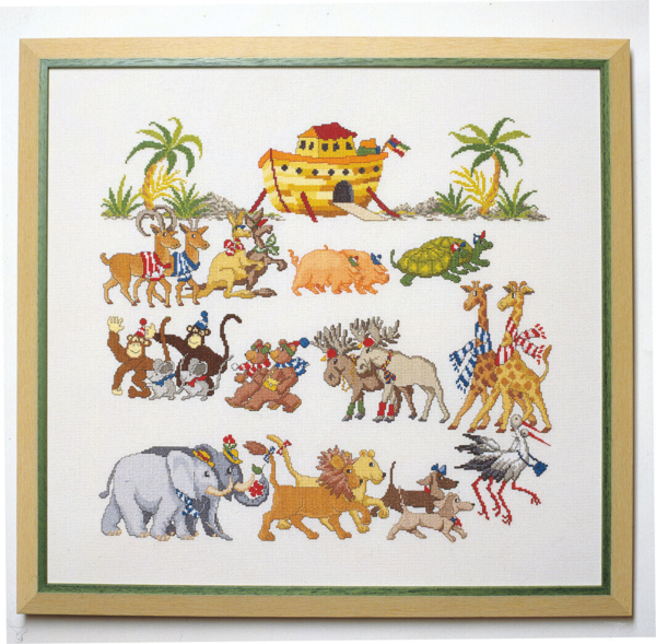 Embroidery Kit Noah's Ark 54 x 50 cm / 21.26 x 19.69 in